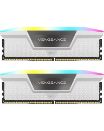 Пам'ять для настільних комп'ютерів Corsair 32 GB (2x16GB) DDR5 6000 MHz Vengeance RGB White (CMH32GX5M2B6000C40W)