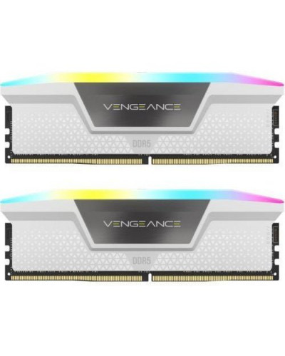 Память для настольных компьютеров Corsair 64 GB (2x32GB) DDR5 6000 MHz Vengeance RGB White (CMH64GX5M2B6000C40W)