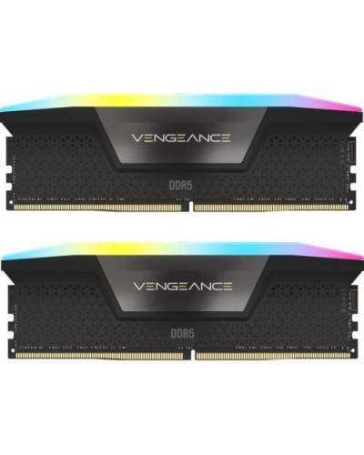 Пам'ять для настільних комп'ютерів Corsair 64 GB (2x32GB) DDR5 5600 MHz Vengeance RGB Black (CMH64GX5M2B5600C40)