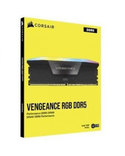 Пам'ять для настільних комп'ютерів Corsair 64 GB (2x32GB) DDR5 5600 MHz Vengeance RGB Black (CMH64GX5M2B5600C40)