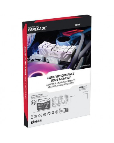 Память для настольных компьютеров Kingston FURY 32 GB (2x16GB) DDR5 7200 MHz Renegade Silver/White (KF572C38RWK2-32)