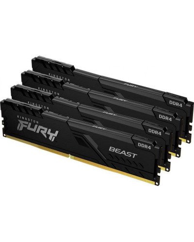 Пам'ять для настільних комп'ютерів Kingston FURY 64 GB (4x16GB) DDR4 3200 MHz Beast (KF432C16BBK4/64)