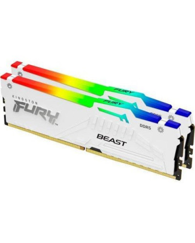 Память для настольных компьютеров Kingston FURY 32 GB (2x16GB) DDR5 5200 MHz Beast RGB EXPO White