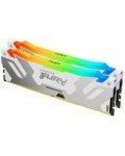 Память для настольных компьютеров Kingston FURY 32 GB (2x16GB) DDR5 7200 MHz Renegade Silver/White RGB (KF572C38RWAK2-32)