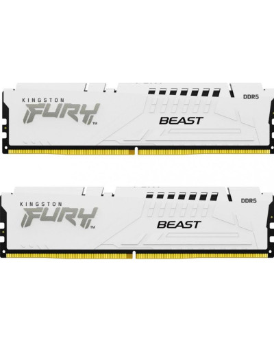 Память для настольных компьютеров Kingston FURY 64GB (2x32GB) DDR5 5200MHz Beast EXPO White (KF552C36BWEK2-64)