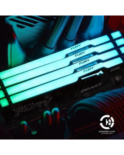 Память для настольных компьютеров Kingston FURY 64GB (2x32GB) DDR5 5600MHz Beast RGB EXPO (KF556C36BBEAK2-64)