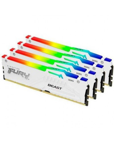 Память для настольных компьютеров Kingston FURY 128GB (4x32GB) DDR5 5600MHz Beast White RGB (KF556C40BWAK4-128)