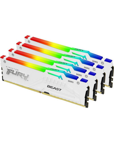 Пам'ять для настільних комп'ютерів Kingston FURY 128 GB (4x32GB) DDR5 5200 MHz Beast White RGB (KF552C40BWAK4-128)