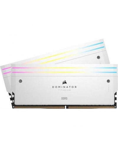 Пам'ять для настільних комп'ютерів Corsair 32 GB (2x16GB) DDR5 6000 MHz Dominator Titanium RGB White (CMP32GX5M2B6000C30W)