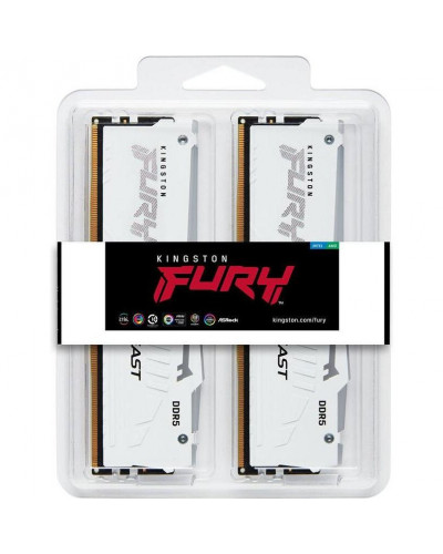 Пам'ять для настільних комп'ютерів Kingston FURY 32 GB (2x16GB) DDR5 6000 MHz Beast RGB White (KF560C30BWAK2-32)