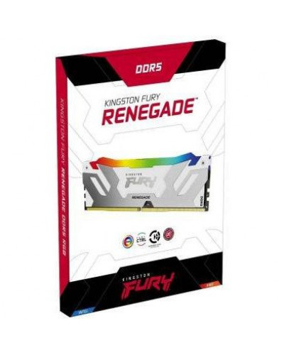 Пам'ять для настільних комп'ютерів Kingston FURY 32 GB DDR5 6000 MHz Renegade RGB White/Silver (KF560C32RWA-32)