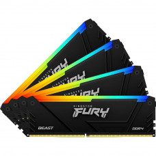 Пам'ять для настільних комп'ютерів Kingston FURY 128 GB (4x32GB) DDR4 3200 MHz CL16 Beast RGB Black (KF432C16BB2AK4/128)