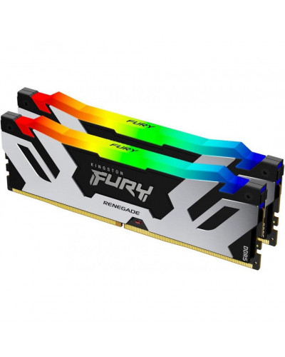 Пам'ять для настільних комп'ютерів Kingston FURY 64 GB (2x32GB) DDR5 6400 MHz Renegade Silver/Black RGB (KF564C32RSAK2-64)