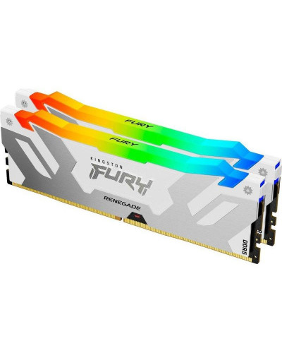 Пам'ять для настільних комп'ютерів Kingston FURY 64 GB (2x32GB) DDR5 6400 MHz Renegade Silver/White RGB (KF564C32RWAK2-64)