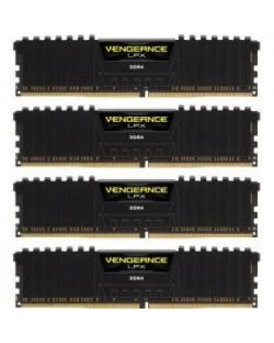 Пам'ять для настільних комп'ютерів Corsair 64 GB (4x16GB) DDR4 2400 MHz Vengeance LPX (CMK64GX4M4A2400C14)