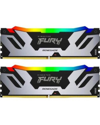 Память для настольных компьютеров Kingston FURY 32 GB (2x16GB) DDR5 7200 MHz Renegade Silver/Black RGB (KF572C38RSAK2-32)