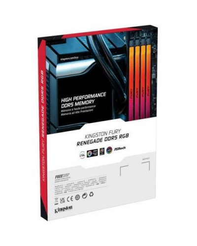 Память для настольных компьютеров Kingston FURY 32 GB (2x16GB) DDR5 7200 MHz Renegade Silver/Black RGB (KF572C38RSAK2-32)