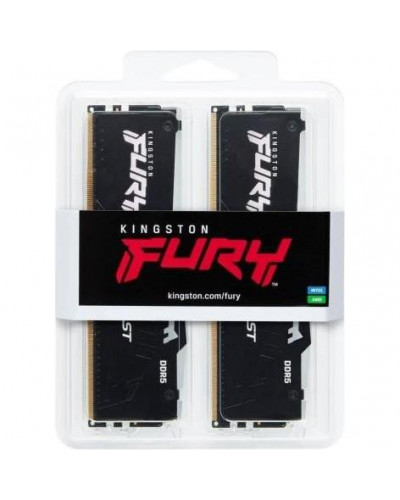 Пам'ять для настільних комп'ютерів Kingston FURY 64 GB (2x32GB) DDR5 6000 MHz Beast RGB EXPO (KF560C36BBEAK2-64)