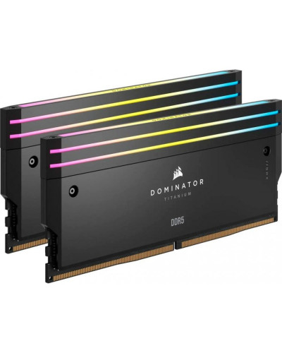 Пам'ять для настільних комп'ютерів Corsair 32 GB (2x16GB) DDR5 6000 MHz Dominator Titanium RGB Black (CMP32GX5M2B6000C30)