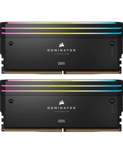 Пам'ять для настільних комп'ютерів Corsair 32 GB (2x16GB) DDR5 6000 MHz Dominator Titanium RGB Black (CMP32GX5M2B6000C30)