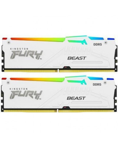 Память для настольных компьютеров Kingston FURY 64 GB (2x32GB) DDR5 5600 MHz Beast RGB EXPO White