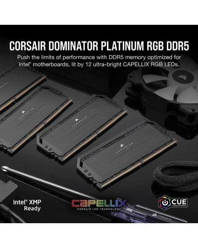 Пам'ять для настільних комп'ютерів Corsair 64 GB (2x32GB) DDR5 5200 MHz Dominator Platinum RGB (CMT64GX5M2B5200C40)