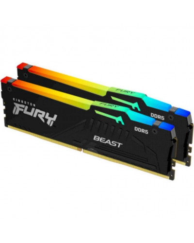 Память для настольных компьютеров Kingston FURY 64GB (2x32GB) DDR5 4800MHz Beast RGB (KF548C38BBAK2-64)