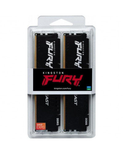 Память для настольных компьютеров Kingston FURY 64GB (2x32GB) DDR5 6000MHz Beast Black XMP (KF560C40BBK2-64)