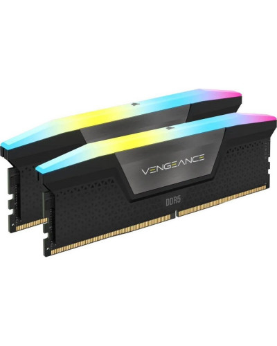 Пам'ять для настільних комп'ютерів Corsair 32 GB (2x16GB) DDR5 5600 MHz Vengeance RGB (CMH32GX5M2B5600C36K)