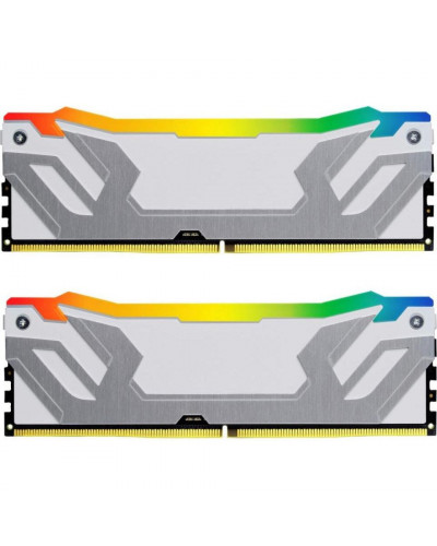 Пам'ять для настільних комп'ютерів Kingston FURY 48 GB (2x24GB) CUDIMM DDR5 8400 MHz Renegade Silver/White RGB (KF584CU40RWAK2-48)