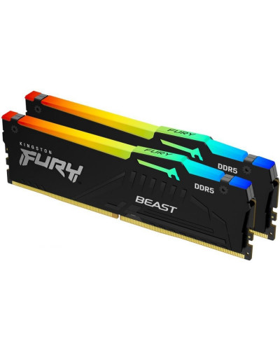 Память для настольных компьютеров Kingston FURY 64GB (2x32GB) DDR5 5200MHz Beast RGB (KF552C40BBAK2-64)