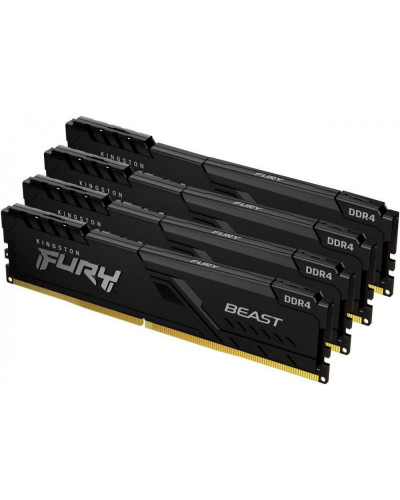 Память для настольных компьютеров Kingston FURY 128 GB (4x32GB) DDR4 3600 MHz Beast Black (KF436C18BBK4/128)