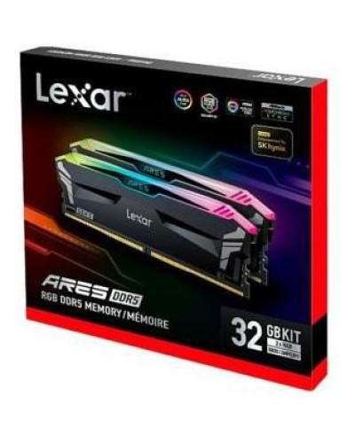 Пам'ять для настільних комп'ютерів Lexar 32 GB (2x16GB) 6800 MHz Ares Gaming RGB (LD5U16G68C34LA-RGD)