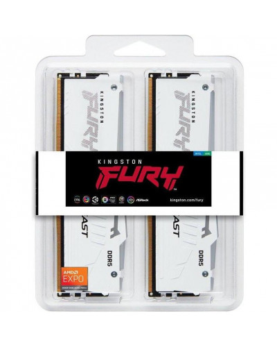 Пам'ять для настільних комп'ютерів Kingston FURY 32 GB (2x16GB) DDR5 5600 MHz Beast RGB EXPO White (KF556C36BWEAK2-32)