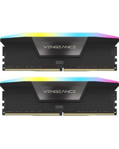 Пам'ять для настільних комп'ютерів Corsair 64 GB (2x32GB) DDR5 6000 MHz Vengeance RGB Black (CMH64GX5M2B6000C38)