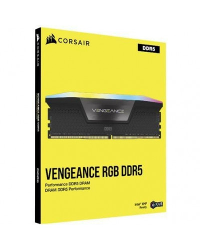 Пам'ять для настільних комп'ютерів Corsair 64 GB (2x32GB) DDR5 6000 MHz Vengeance RGB Black (CMH64GX5M2B6000C38)