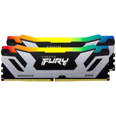 Пам'ять для настільних комп'ютерів Kingston FURY 48 GB (2x24GB) CUDIMM DDR5 8400 MHz Renegade Silver/Black RGB (KF584CU40RSAK2-48)