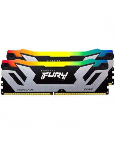 Пам'ять для настільних комп'ютерів Kingston FURY 48 GB (2x24GB) CUDIMM DDR5 8400 MHz Renegade Silver/Black RGB (KF584CU40RSAK2-48)