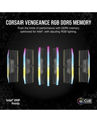 Пам'ять для настільних комп'ютерів Corsair 32 GB (2x16GB) DDR5 5200 MHz Vengeance RGB (CMH32GX5M2B5200C40)