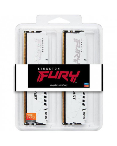 Пам'ять для настільних комп'ютерів Kingston FURY 32 GB (2x16GB) DDR5 6000 MHz Beast EXPO White (KF560C30BWEK2-32)
