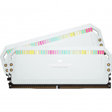 Пам'ять для настільних комп'ютерів Corsair 32 GB (2x16GB) DDR5 6200 MHz Dominator Platinum RGB White (CMT32GX5M2X6200C36W)