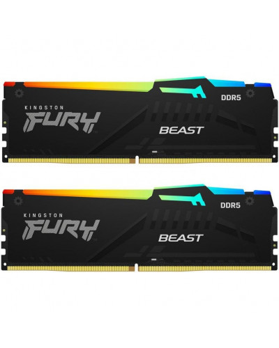 Пам'ять для настільних комп'ютерів Kingston FURY 32 GB (2x16GB) DDR5 5600 MHz FURY Beast RGB (KF556C36BBEAK2-32)