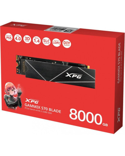 SSD накопичувач ADATA XPG Gammix S70 Blade 8 TB (AGAMMIXS70B-8000G-CS)