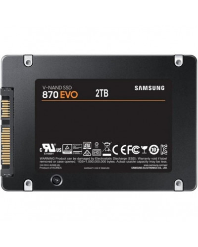 SSD накопичувач Samsung 870 EVO 2 TB (MZ-77E2T0B/EU)