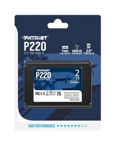 SSD накопичувач PATRIOT P220 2 TB (P220S2TB25)