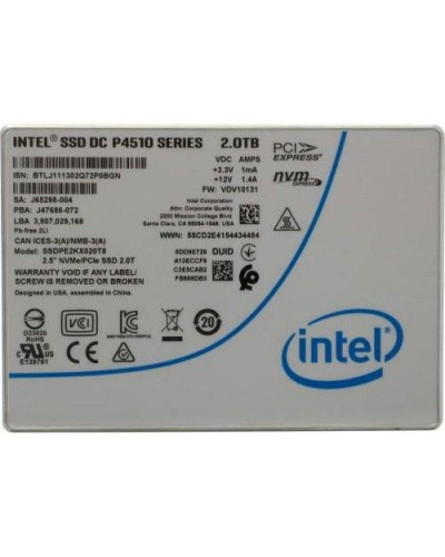 SSD накопичувач Intel DC P4510 2TB (SSDPE2KX020T801)