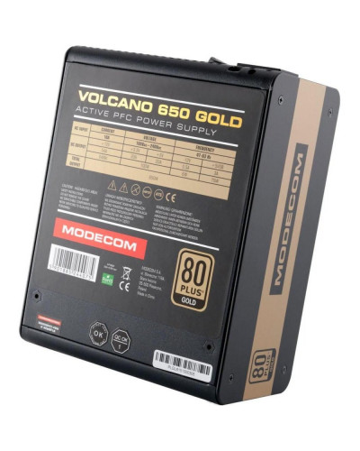 Блок живлення Modecom Volcano 650 Gold (ZAS-MC90-SM-650-ATX-VOLCA)