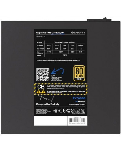 Блок живлення Endorfy Supremo FM5 Gold 750W (EY7A008)