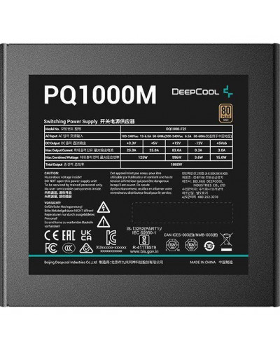 Блок живлення Deepcool PQ1000M 1000W (R-PQA00M-FA0B-EU)