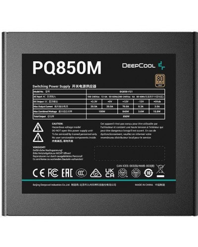 Блок питания Deepcool PQ850M 850W (R-PQ850M-FA0B)